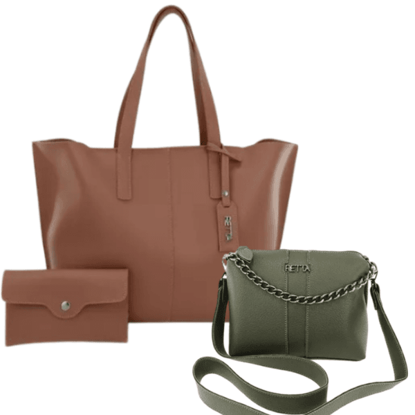 Kit Yasmin Caramelo + Kiarinha Verde Militar