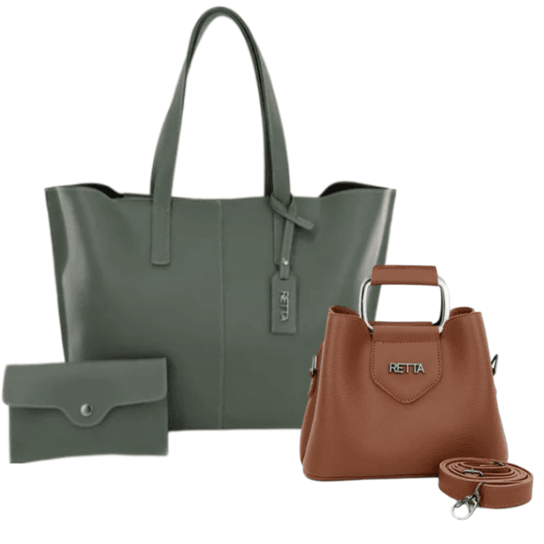 Kit Yasmin Verde Militar + Chloe Caramelo