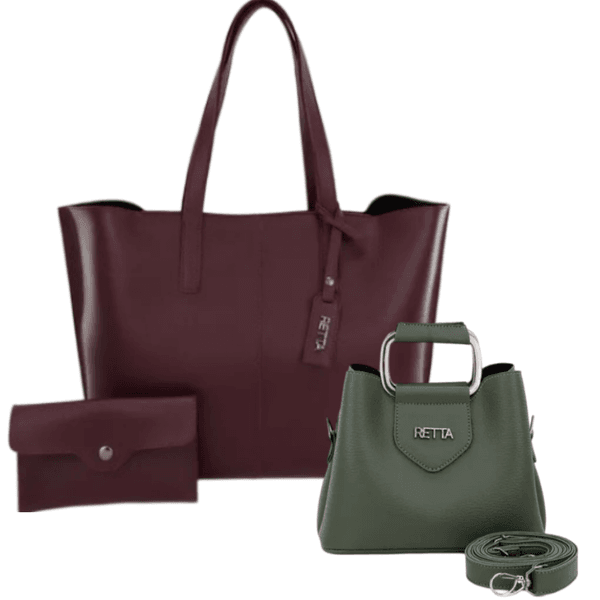 Kit Yasmin Vinho + Chloe Verde Militar