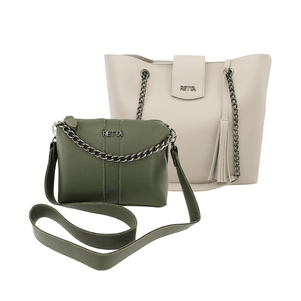 Kit Saco Marfim + Kiara Verde