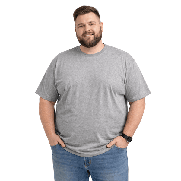 Camiseta Plus Size Cinza Mescla