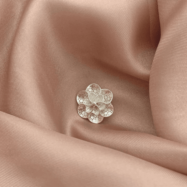 Pingente Flor Rendada Prata 925