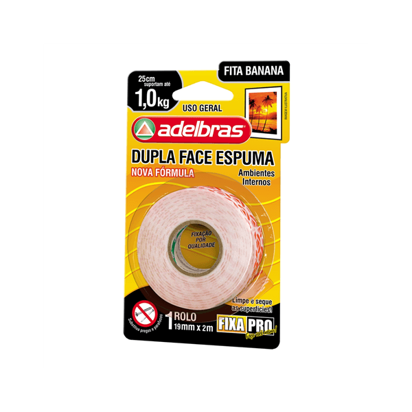 FITA DUPLA FACE ESPUMA FIXA PRO 941 - 19MM X 2M BLISTER