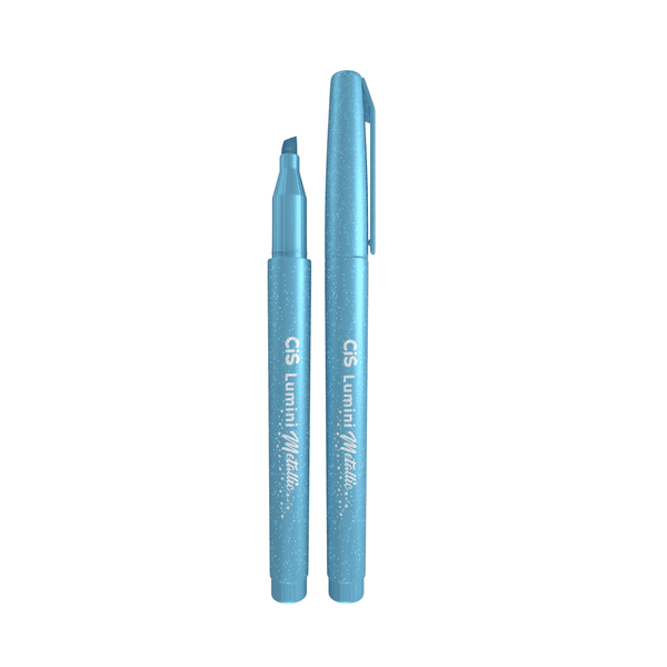 MARCA TEXTO CIS LUMINI METALLIC COR AZUL