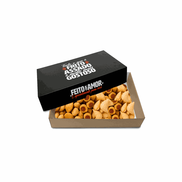 EMBALAGEM CAIXA SALGADOS PEQUENA BLACK GOURMET - 1... - SACO & SACOLA