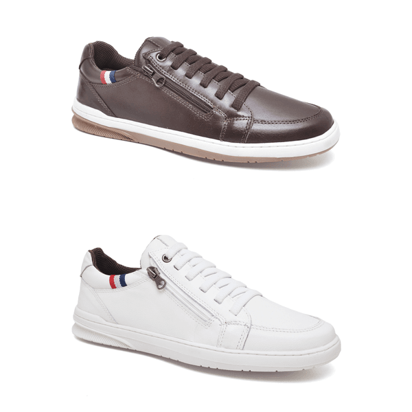Combo 2 Sapatênis Adam Café/Off White