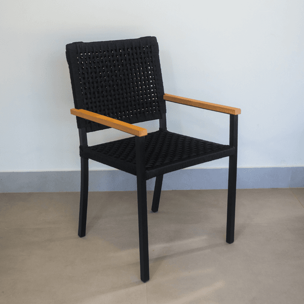 Cadeira Lapa com braço em corda náutica