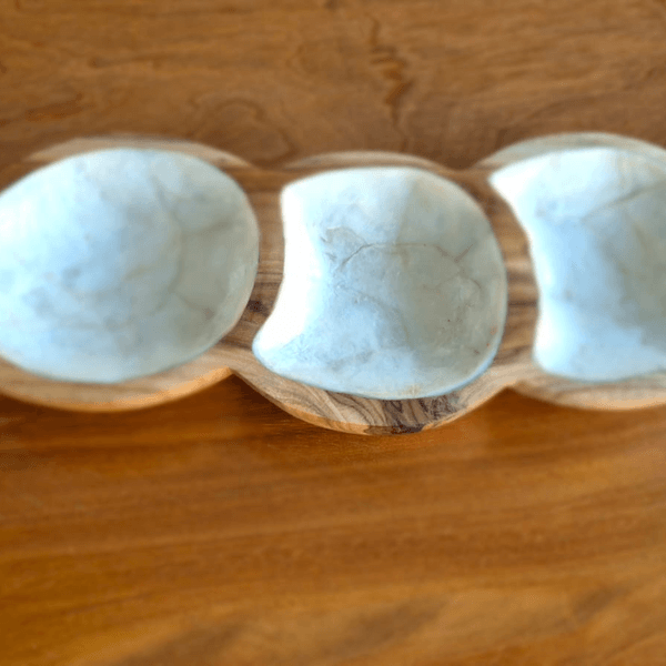 Petisqueira Teca Redonda Tripla