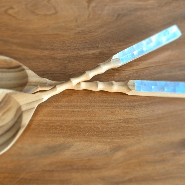 Kit Colher e Garfo Teca e Madrepérola 