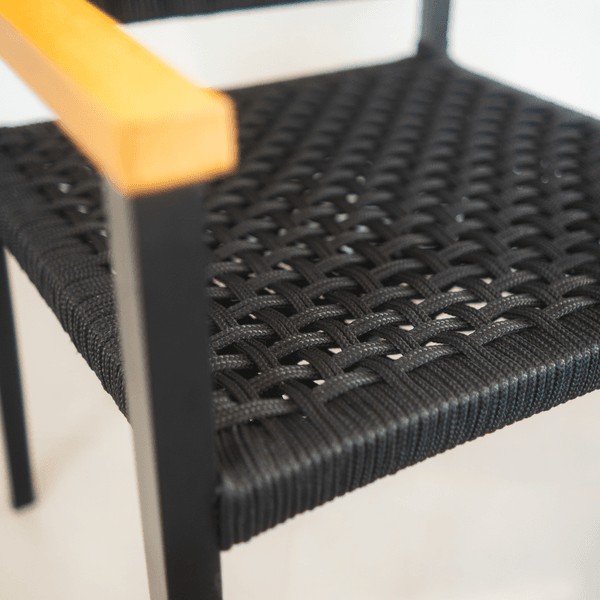 Cadeira Lapa com braço em corda náutica