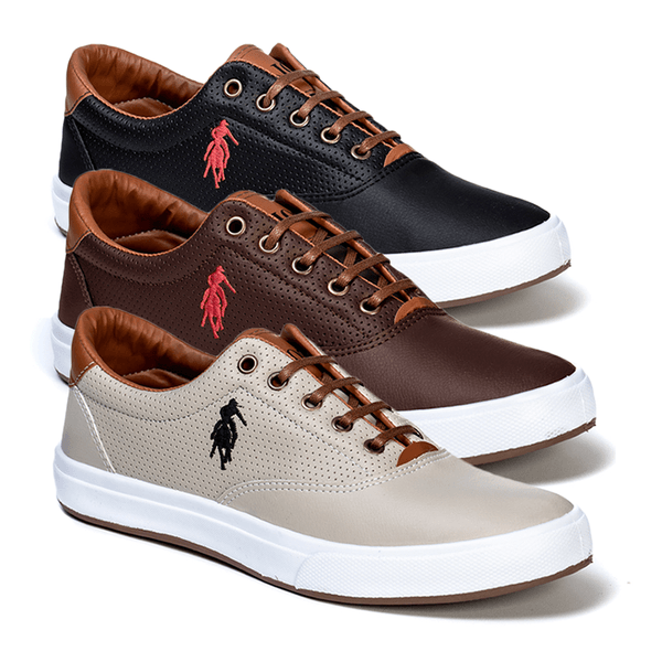 Combo 3 Pares Polo Open Masculino