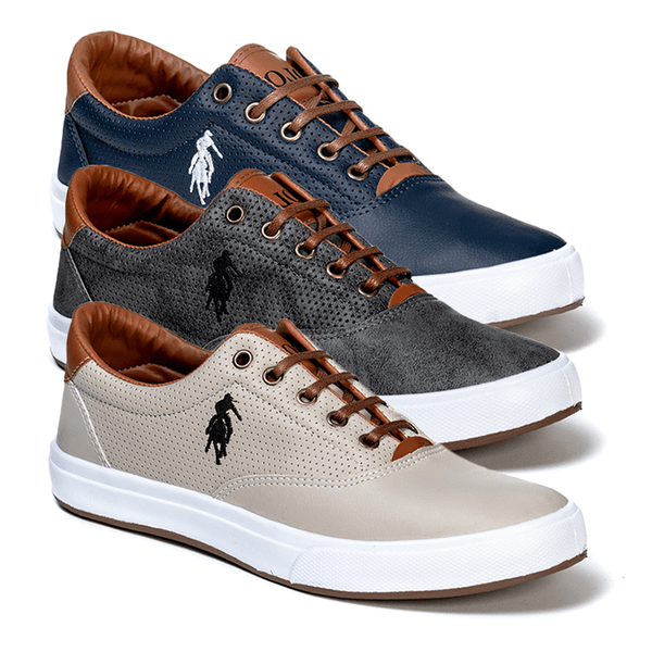 Combo 3 Pares Polo Open Masculino