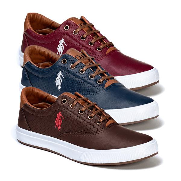 Combo 3 Pares Polo Open Masculino
