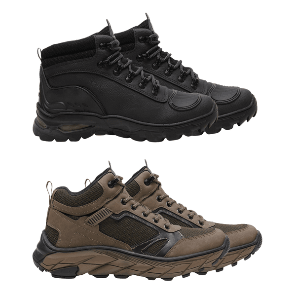 Kit 2 Pares De Bota Adventure Masculina Marrom E Preto