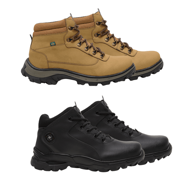 Combo 2 Pares de Bota Adventure Masculina Cano Curto