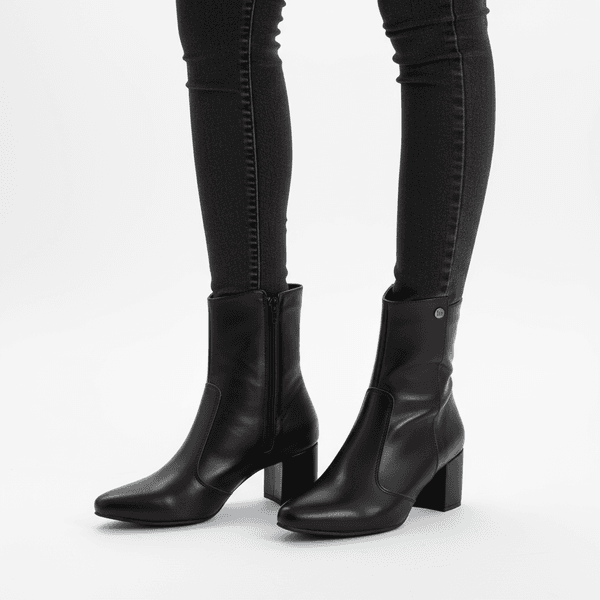 Botas Femininas Montaria Lirom Cano Médio Salto Bico Fino