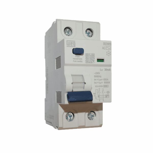 Interruptor Diferencial Residual IDR Bipolar 63A 30MA - WEG 