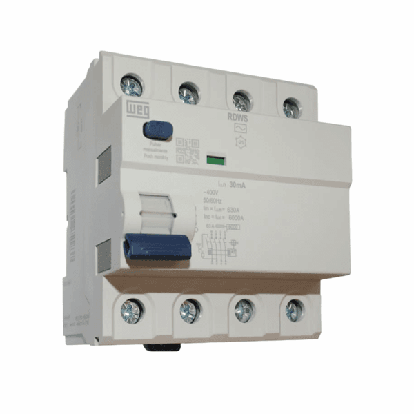 Interruptor Diferencial Residual IDR Tetrapolar 63A 30MA - WEG 