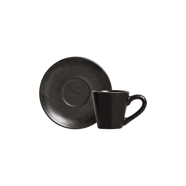Conjunto 6 Xicaras Cafe C/ 6 Pires Stone Black