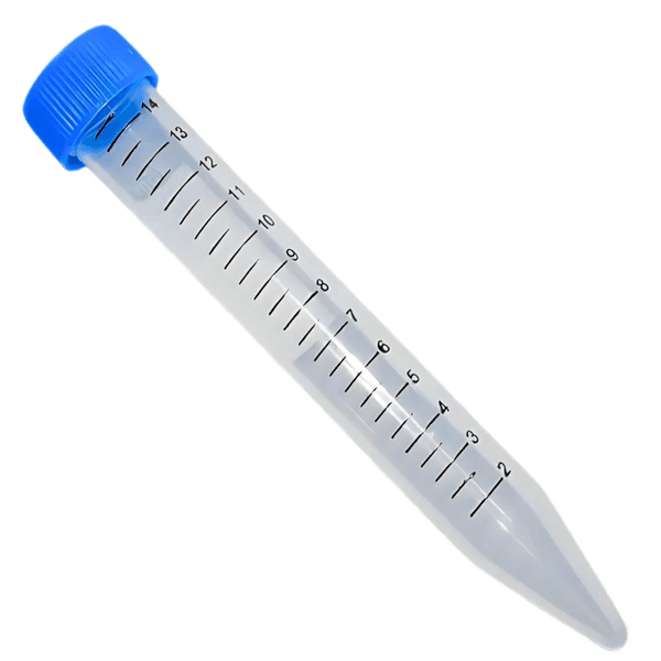 TUBO TIPO FALCON POLIPROPILENO 15ML COM TAMPA ROSCA ESTÉRIL 50UN