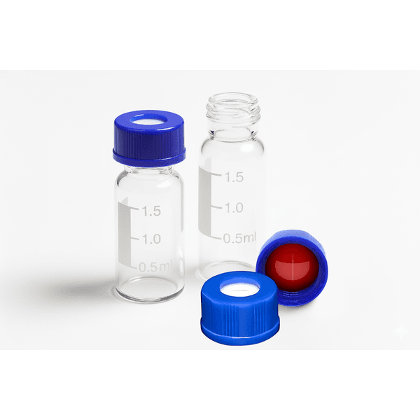 VIAL VIDRO 11,6X32MM 2ML N9 CLARO COM TAMPA PRÉ-CORTE