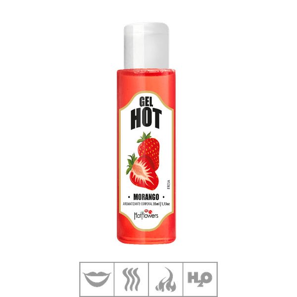 Gel Comestível Hot Flowers Hot 35ml (ST571) - Morango