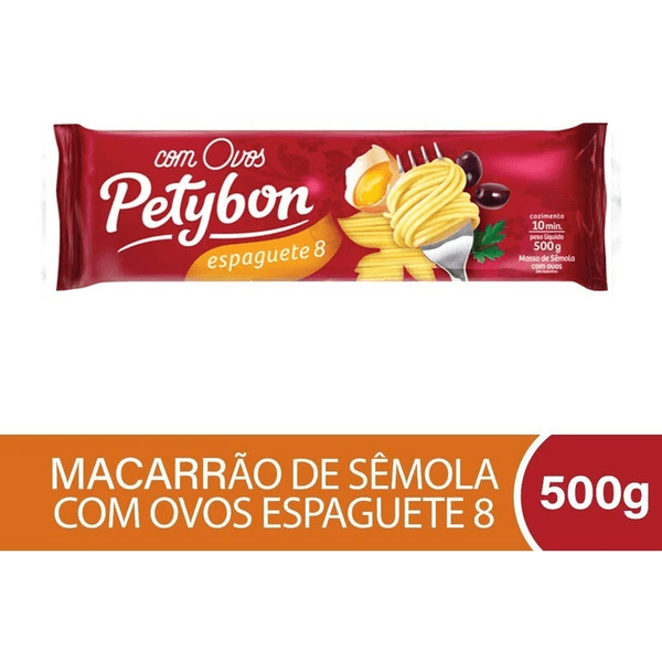 Macarrão Com Ovos Espaguete 8 Petybon 500g