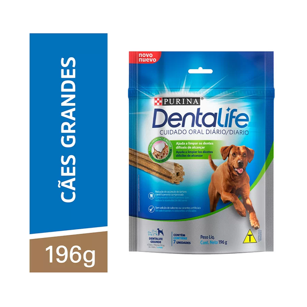 Dentalife Petisco Para Cães Adultos Raças Grandes Frango 196g