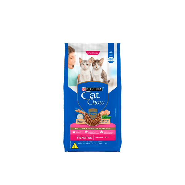 Cat Chow Ração Para Gatos Filhotes Sabor Frango e Leite 7,5 Kg