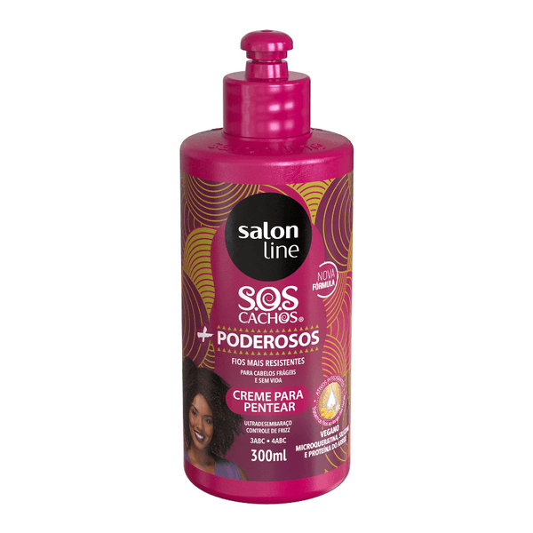 Creme Para Pentear Salon Line Sos Cachos + Poderosos 3 a 4abc 300ml