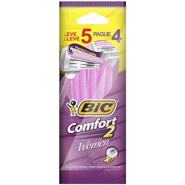 Aparelho De Depilar Bic Comfort 2 Women Leve 5 Pague 4