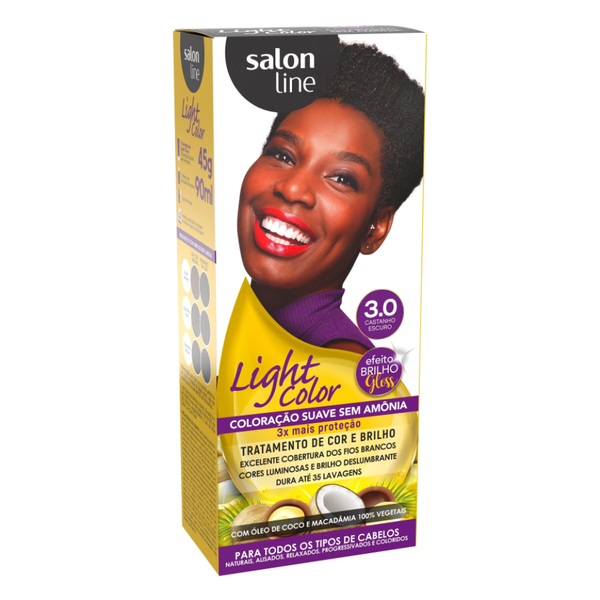 Coloração Suave Salon Line Light Color 3.0 Castanho Escuro