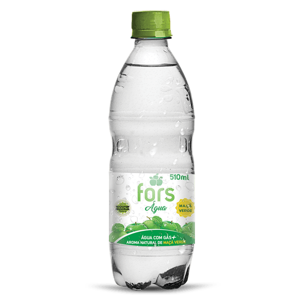 Água Com Gás Fors Sabor Maçã Verde 510ml