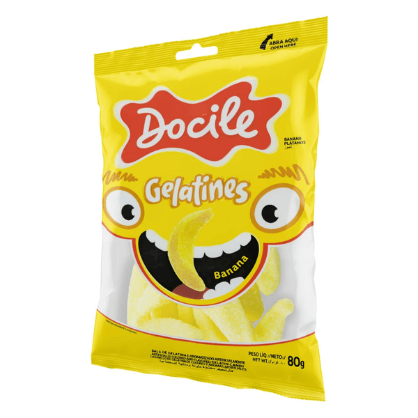 Bala Docile Gelatines Banana 80g