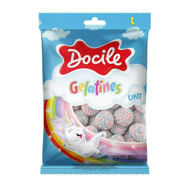 Bala Docile Gelatines Unicórnio 80g