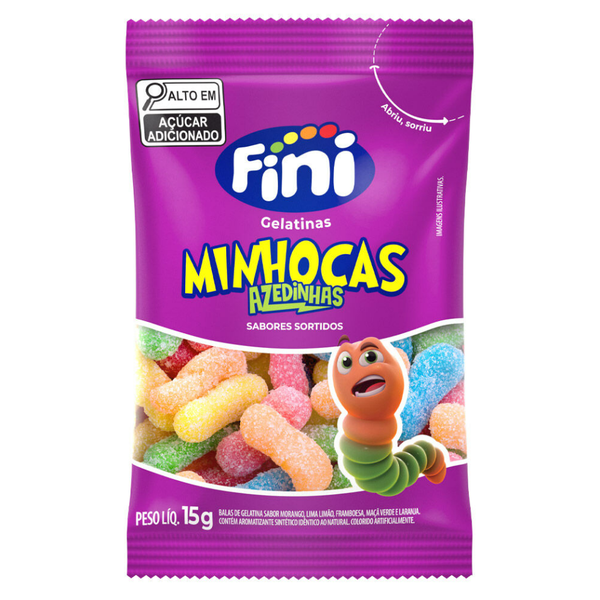 Bala Fini Minhocas Azedinhas 15g