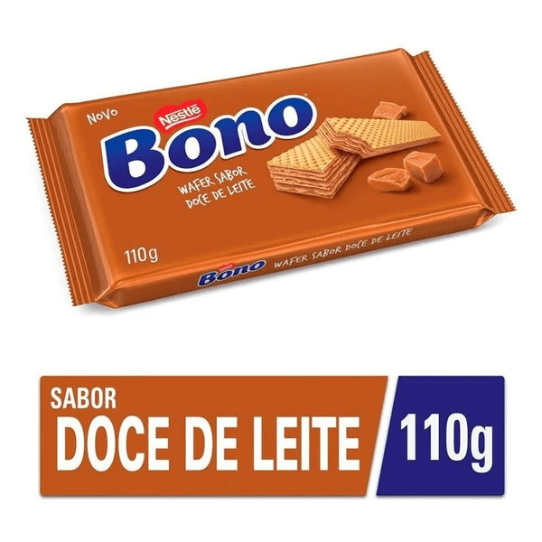Biscoito Bono Wafer Doce De Leite 110g