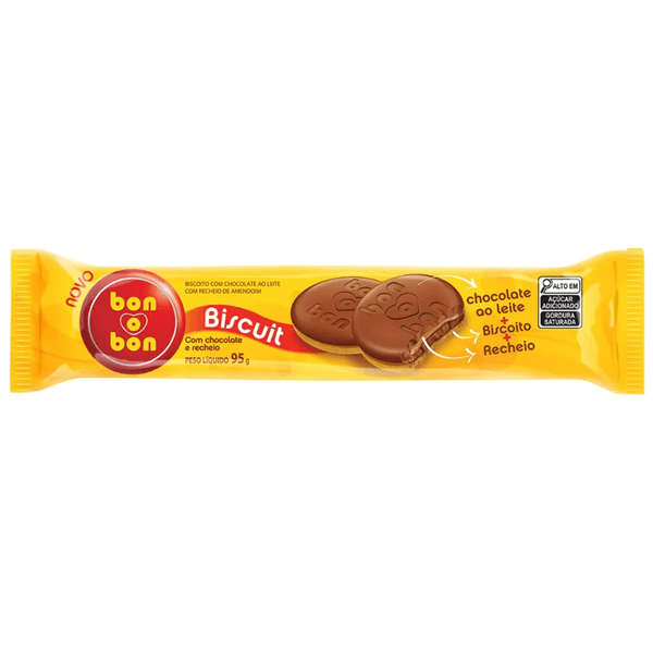 Biscoito Bonobon Biscuit Recheado Amendoim 95g