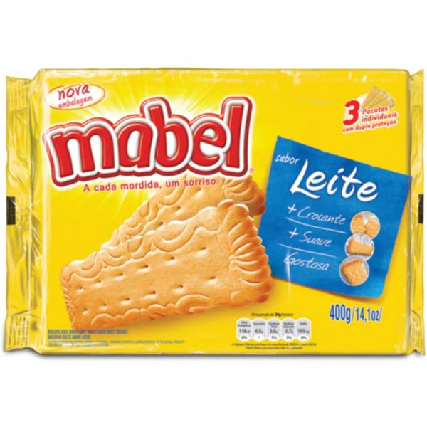 Biscoito Laminado de Leite Mabel 400g