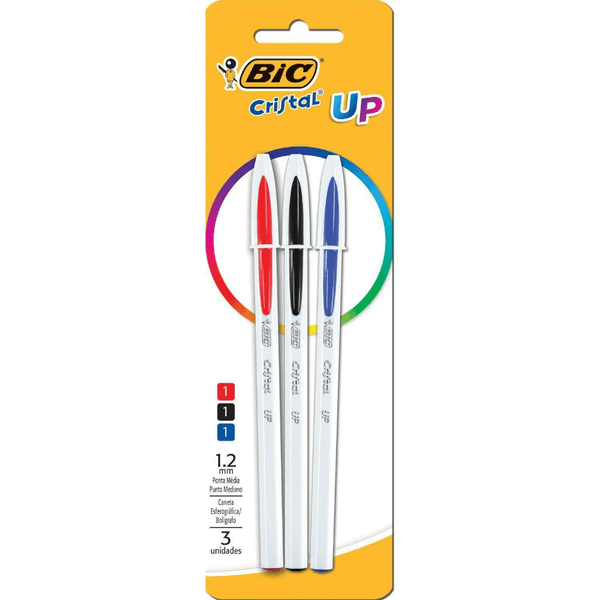 Caneta Esferográfica Bic Cristal Up 3 Unidades