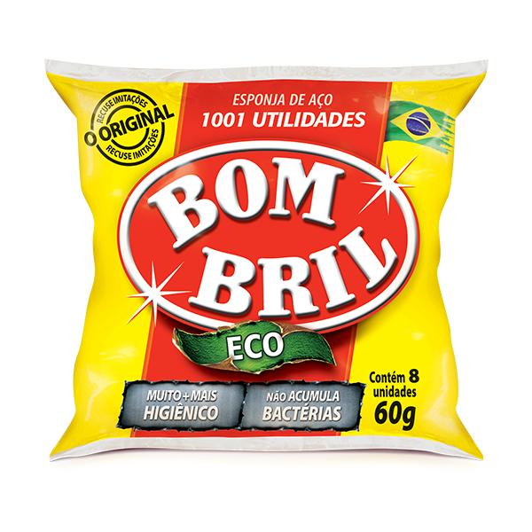 Esponja De Aço Bom Bril 60g - 8 Unidades