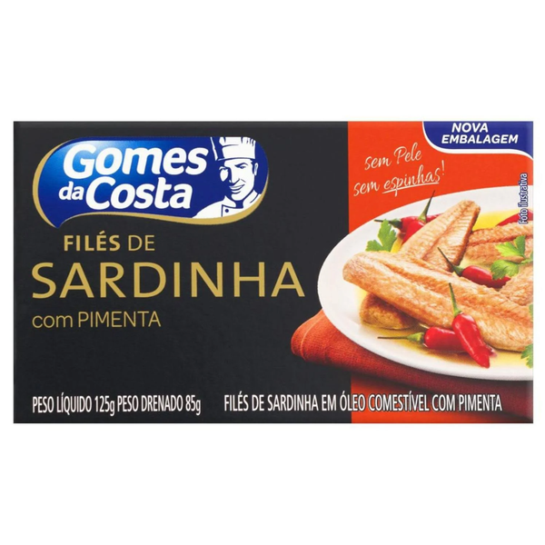 Filé De Sardinha Com Pimenta Gomes Da Costa 125g