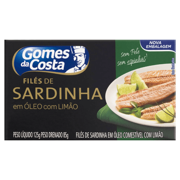 Filé De Sardinha Em Óleo Com Limão Gomes Da Costa 125g