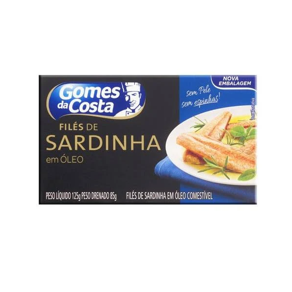 Filé De Sardinha Em Óleo Gomes Da Costa 125g