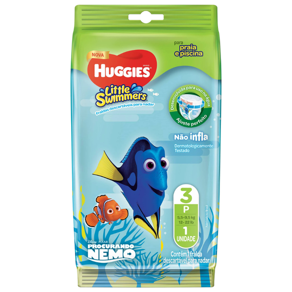 Fralda Huggies Little Swimmers p - 1 Unidade