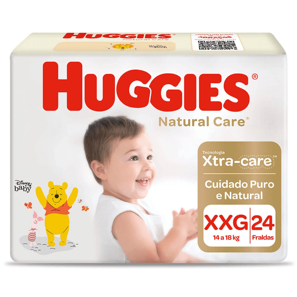 Fralda Huggies Natural Care Com Xtra-care Xxg - 24 Unidades