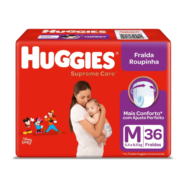 Fralda Huggies Roupinha Supreme Care Com Xtra-flex m - 36 Unidades