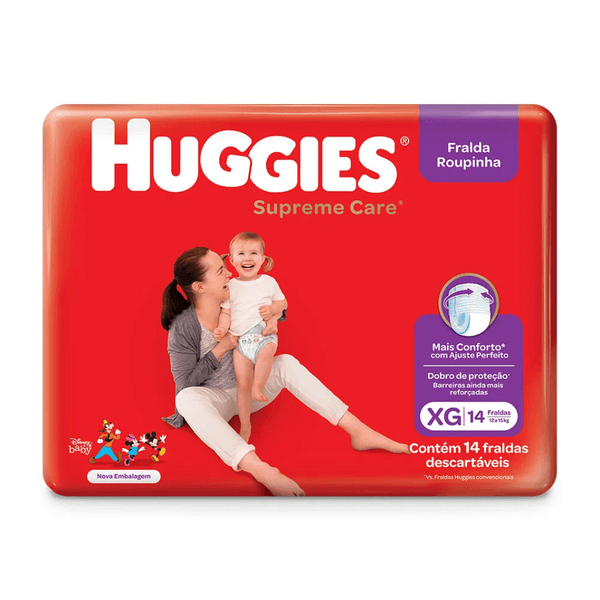 Fralda Huggies Roupinha Supreme Care Com Xtra-flex Xg - 14 Unidades