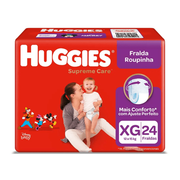 Fralda Huggies Roupinha Supreme Care Com Xtra-flex Xg - 24 Unidades