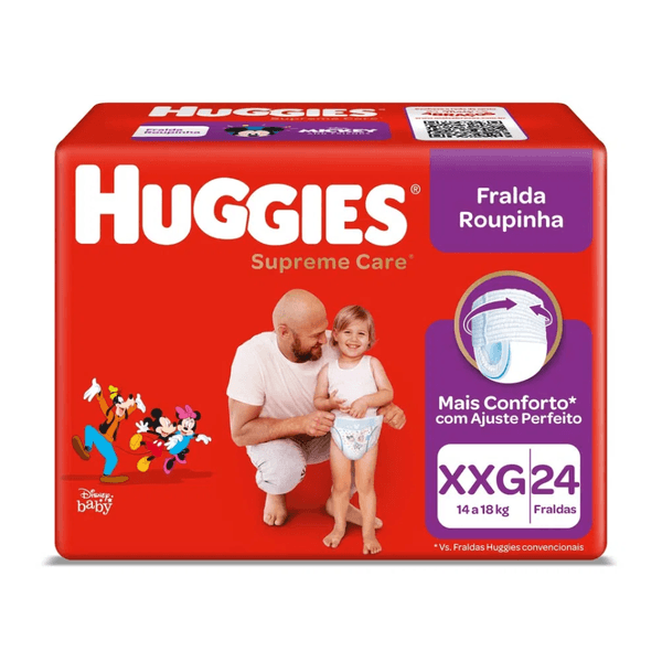 Fralda Huggies Roupinha Supreme Care Com Xtra-flex Xxg - 24 Unidades